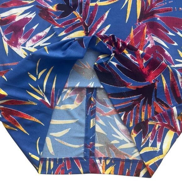 Calvin Klein Tropical Blue and Purple Cold Shoulder Dress Size 6 - Picture 9 of 14